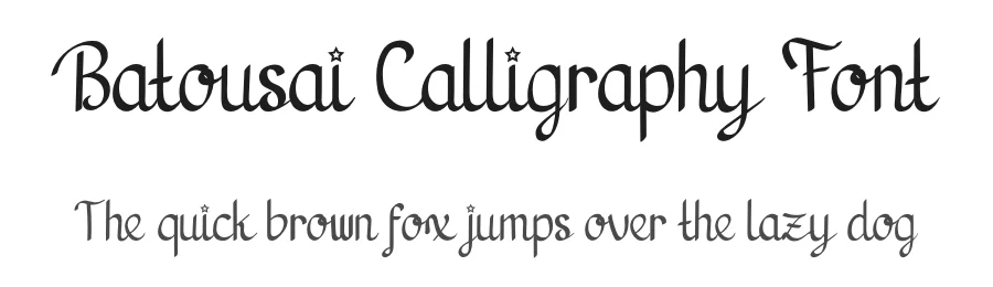 Batousai Calligraphy Font by chasim β Script Handwritten Font