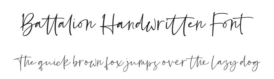 Battalion Handwritten Font by fikryal — Script Handwritten Font