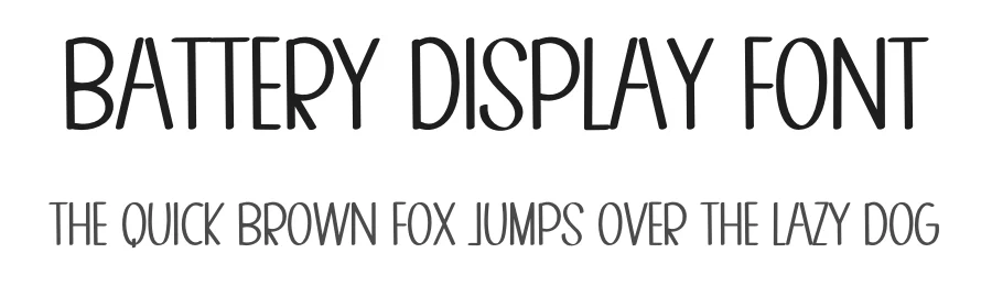 Battery Display Font by inermediaSTUDIO — Display Font