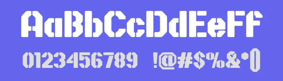 Battle Grid – Stencil Army Font by bearydsgn — Display Font — thumbnail 3