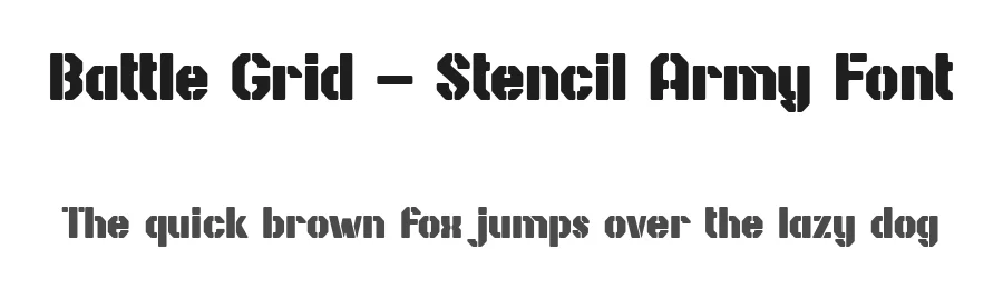 Battle Grid – Stencil Army Font by bearydsgn — Display Font