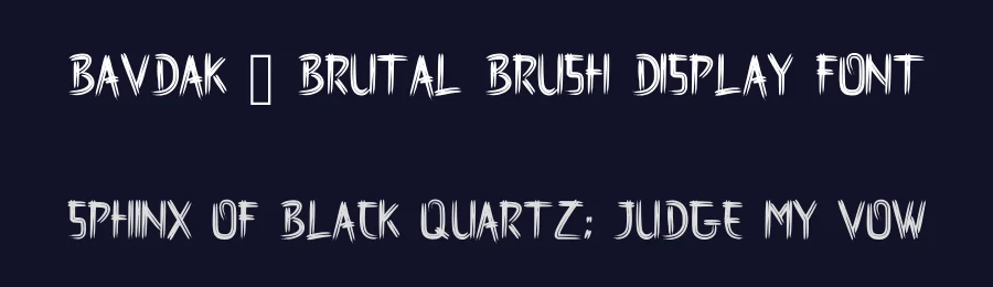 BAVDAK – Brutal Brush Display Font by idealistudio — Script Handwritten Font — thumbnail 2