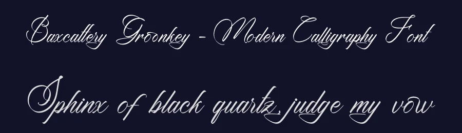 Baxcattery Groonkey – Modern Calligraphy Font by letterenastudios — Script Handwritten Font — thumbnail 2