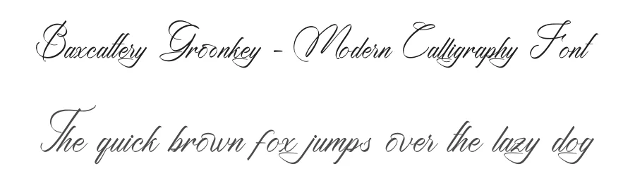 Baxcattery Groonkey – Modern Calligraphy Font by letterenastudios — Script Handwritten Font