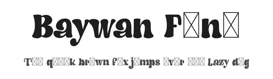Baywan Font by didiksaputra — Display Font