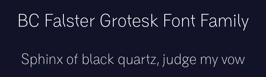 BC Falster Grotesk Font Family by Jan Novák — Sans Serif Font — thumbnail 2