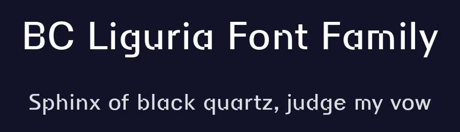 BC Liguria Font Family by Jan Novák — Display Font — thumbnail 2