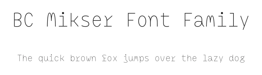 BC Mikser Font Family by Filip Kraus — Sans Serif Font