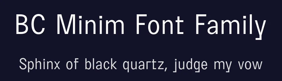 BC Minim Font Family by Filip Kraus — Sans Serif Font — thumbnail 2