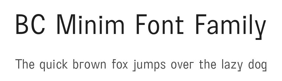 BC Minim Font Family by Filip Kraus β Sans Serif Font