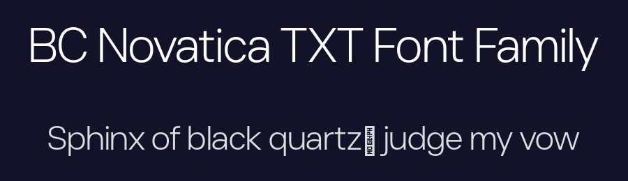 BC Novatica TXT Font Family by Radek Sidun , Tomáš Brousil — Sans Serif Font — thumbnail 2
