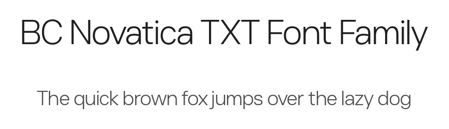 BC Novatica TXT Font Family by Radek Sidun , Tomáš Brousil — Sans Serif Font