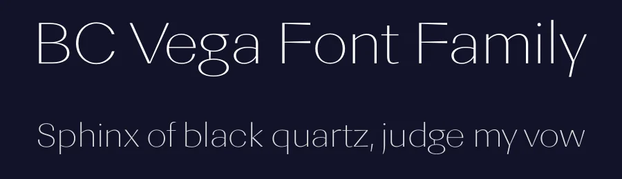 BC Vega Font Family by Radek Sidun , Tomáš Brousil — Sans Serif Font — thumbnail 2