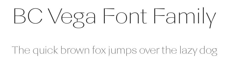 BC Vega Font Family by Radek Sidun , Tomáš Brousil — Sans Serif Font