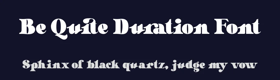 Be Quite Duration Font by Absonstype — Display Font — thumbnail 2