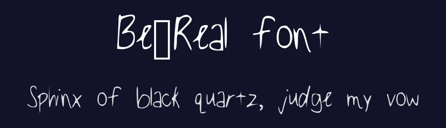 Be_Real font by 1001fonts — Script Handwritten Font — thumbnail 2