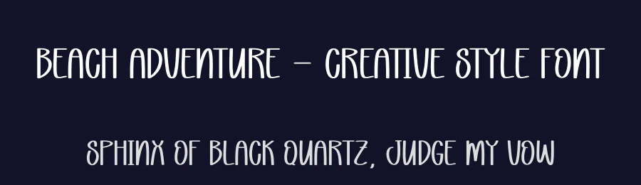 Beach Adventure – Creative Style Font by andikastudio — Display Font — thumbnail 2