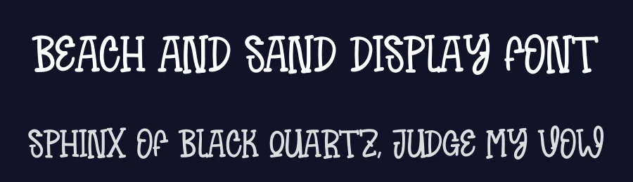 Beach And Sand Display Font by creativeletter — Display Font — thumbnail 2