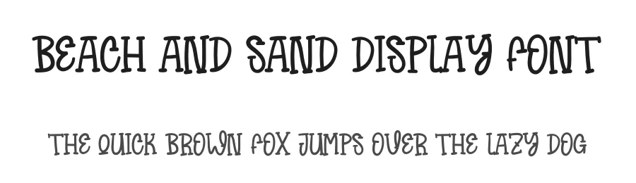 Beach And Sand Display Font by creativeletter — Display Font