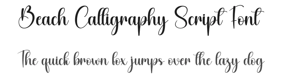 Beach Calligraphy Script Font by creativeletter — Script Handwritten Font