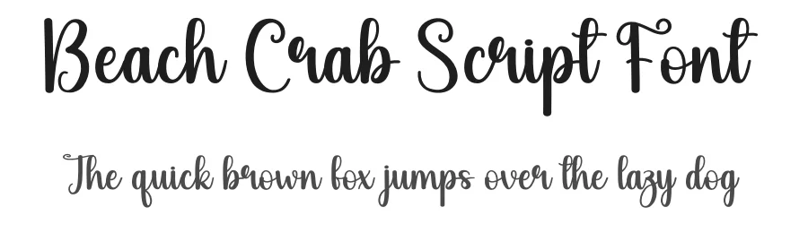 Beach Crab Script Font by andikastudio — Script Handwritten Font