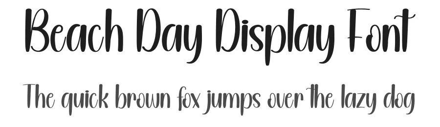 Beach Day Display Font by andikastudio — Display Font