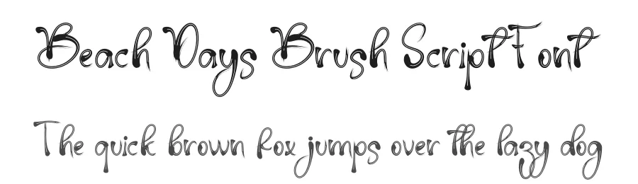 Beach Days Brush Script Font by freshtypeink — Script Handwritten Font