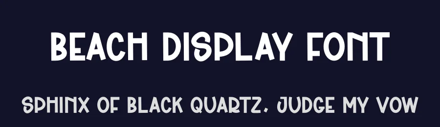 Beach Display Font by creativeletter — Display Font — thumbnail 2