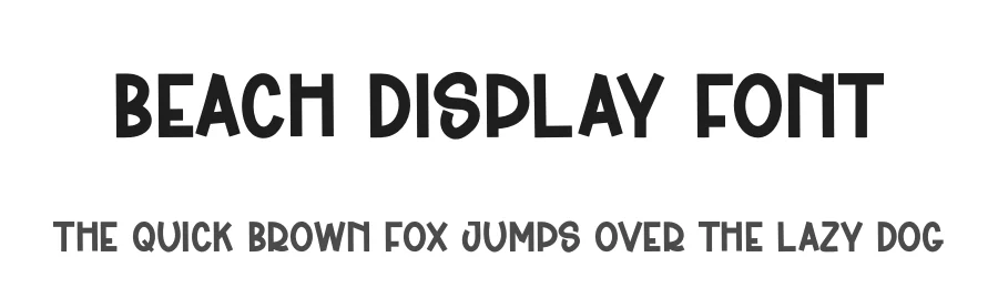 Beach Display Font by creativeletter — Display Font