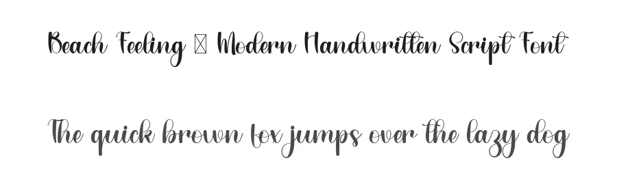 Beach Feeling – Modern Handwritten Script Font by freshtypeink — Script Handwritten Font