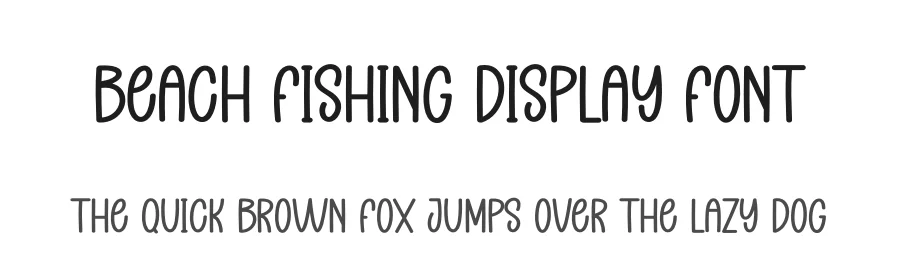 Beach Fishing Display Font by creativeletter — Display Font