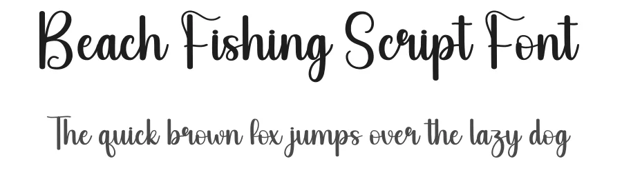 Beach Fishing Script Font by creativeletter — Script Handwritten Font