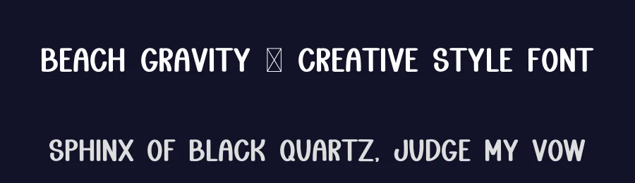 Beach Gravity – Creative Style Font by freshtypeink — Display Font — thumbnail 2
