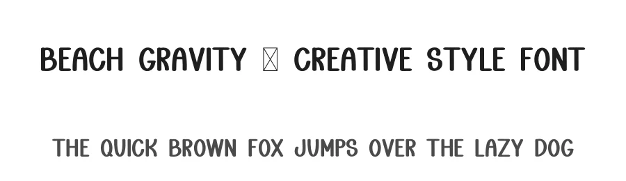 Beach Gravity – Creative Style Font by freshtypeink — Display Font