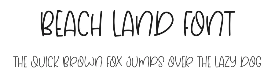 Beach Land Font by sugiharto1790 ā Script Handwritten Font