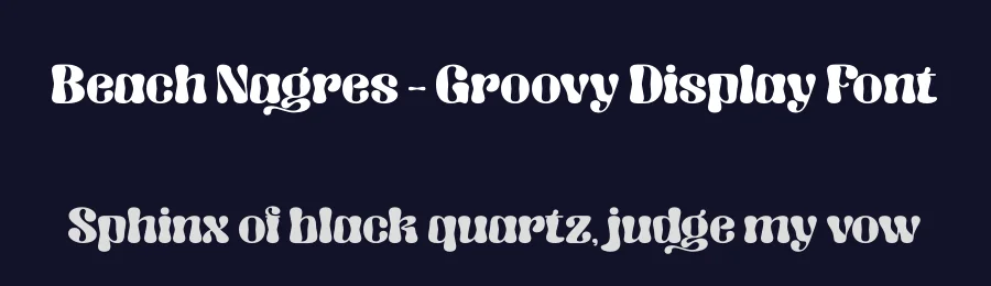 Beach Nagres – Groovy Display Font by timelesstype.co — Decorative Font — thumbnail 2