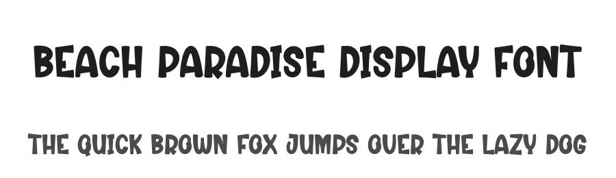 Beach Paradise Display Font by creativeletter — Display Font