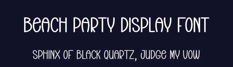 Beach Party Display Font by creativeletter — Display Font — thumbnail 2