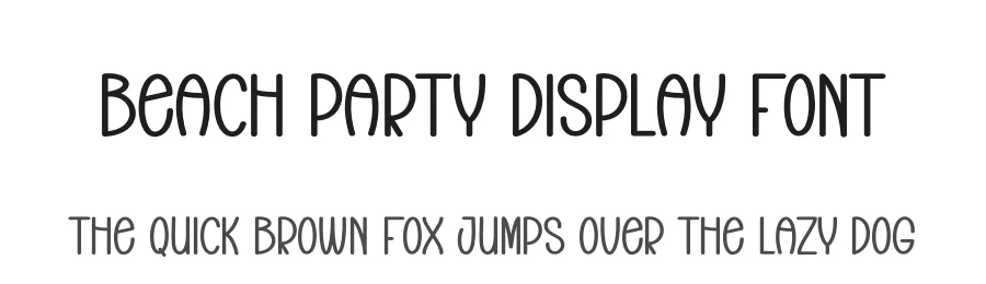 Beach Party Display Font by creativeletter — Display Font