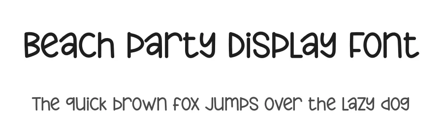 Beach Party Display Font by creativeletter — Display Font