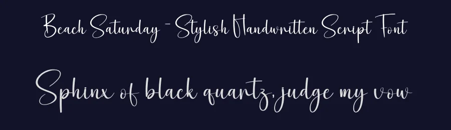 Beach Saturday – Stylish Handwritten Script Font by creativeletter — Script Handwritten Font — thumbnail 2