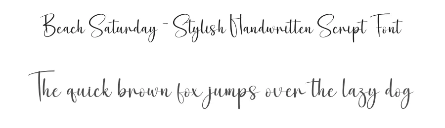 Beach Saturday – Stylish Handwritten Script Font by creativeletter — Script Handwritten Font
