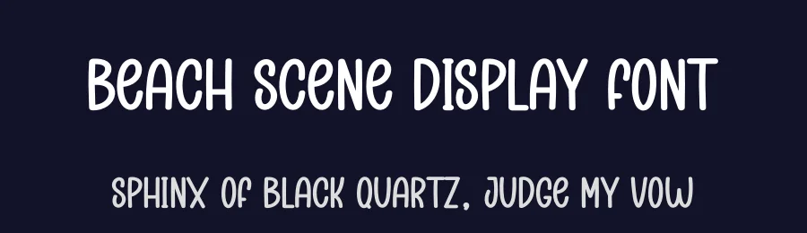 Beach Scene Display Font by creativeletter — Display Font — thumbnail 2