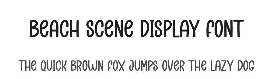 Beach Scene Display Font by creativeletter — Display Font