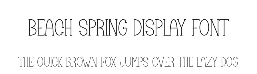 Beach Spring Display Font by creativeletter — Display Font