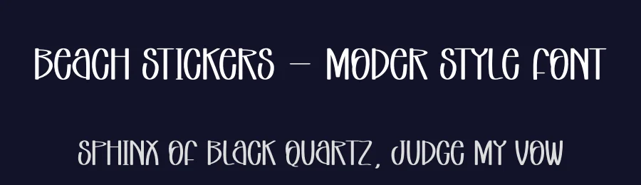 Beach Stickers – Moder Style Font by andikastudio — Display Font — thumbnail 2