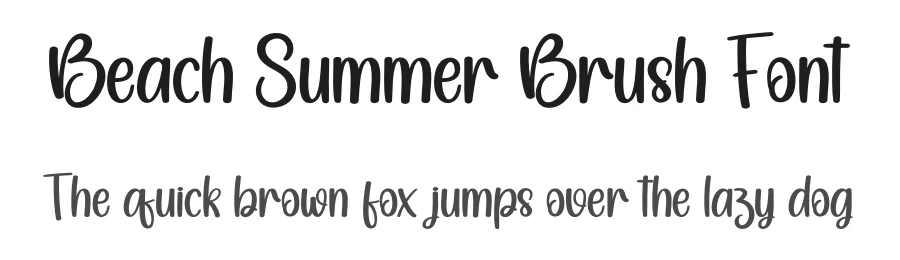Beach Summer Brush Font by creativeletter — Script Handwritten Font
