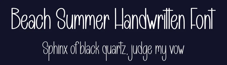 Beach Summer Handwritten Font by andikastudio — Display Font — thumbnail 2