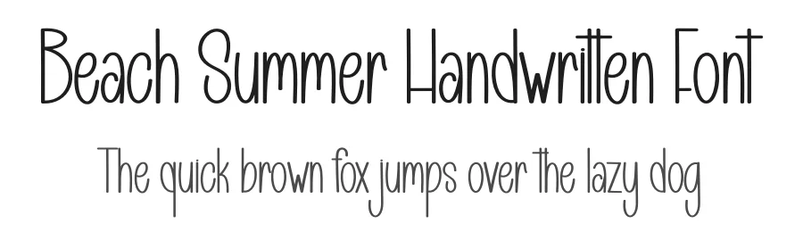 Beach Summer Handwritten Font by andikastudio — Display Font