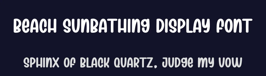 Beach Sunbathing Display Font by creativeletter — Display Font — thumbnail 2